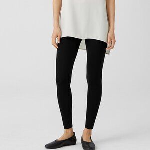 EUC‎ Women's EILEEN FISHER System Jersey Leggings Black | Size PL